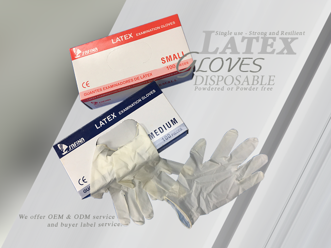 SAFINA GLOVE (GLOVE ASIA) | Dispoable Latex Examination Gloves - orange SAFINA GLOVE (GLOVE ASIA) | Dispoable Latex Examination Gloves - orange