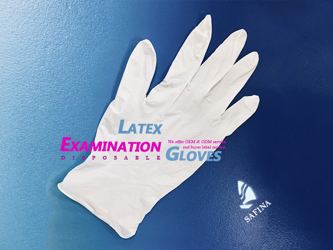 SAFINA GLOVE (GLOVE ASIA) | Dispoable Latex Examination Gloves - white SAFINA GLOVE (GLOVE ASIA) | Dispoable Latex Examination Gloves - white